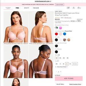 BRAND NEW VS SHINE STRAP BRA!!!!!!